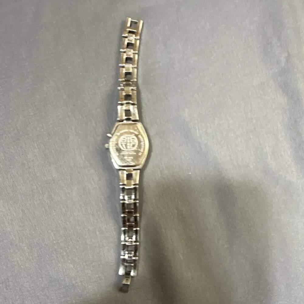 Women’s Fossil Big Tic Blue/Green ES9570 New Batteries 5.75” Band 24mm Case (G1)